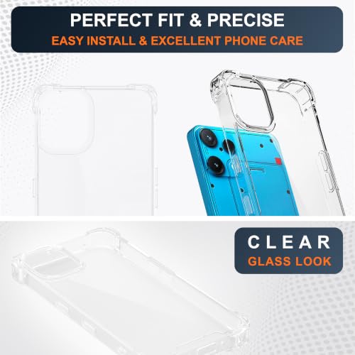 Image of CEDO Cover for Nothing Phone 3a Lite (5G) | Camera Protection Shockproof Bumper-Edge | 360 Degree Protection Acrylic Crystal Clear TPU+PC | Transparent Back Case Backcover (Transparent)