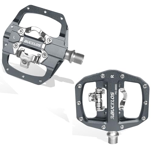 AEYINO Aluminum MTB Dual Sided Bike Pedals - Cleat Compatible