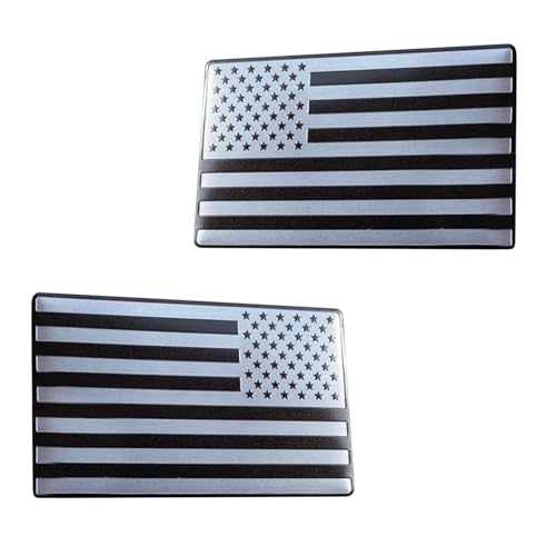 2 pegatinas de bandera de Estados Unidos con emblema de Estados Unidos, pegatinas patrióticas, pegatinas de cuerpo de aluminio mate para bandera de coche
