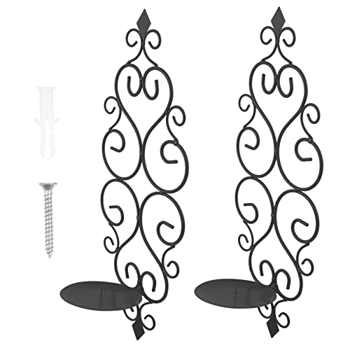 Cabilock 2pcs Flower Wall Hanging Candle Holder Candle Tealight Stand Candle Sconces Tealight Stand Sconces Tealight Sconces Candlesticks Sconces Candle Stand Sconces Candle Holder Sconces