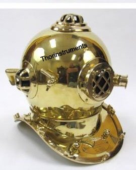 Vintage Solid Brass Scuba Deep Diving Divers Helmet Mark V US Navy Vintage Rustic Vintage Home Decor Gifts