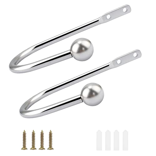 TOYANDONA Vorhang Raffhalter 2er Set - Edelstahl Clips Mit Rosenblumen-Design