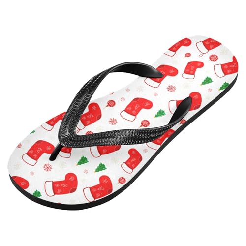 Burbuja Christmas Stockings Flip Flops for Women Men, Soft Thong Sandals Rubber Slippers for Pool Beach Essentials2