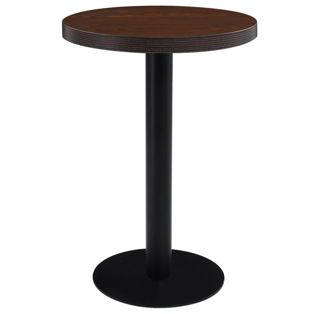 Table en MDF marron foncé de 60 cm pour aménager facilement un petit espace
