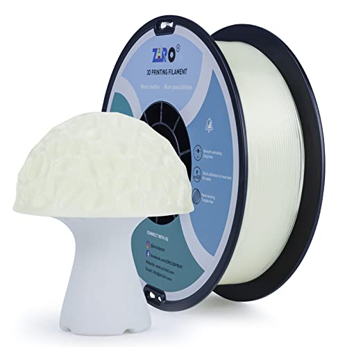 ZIRO PLA Filament 1.75mm, Semi-Transparent 3D Printing Material,Transparent