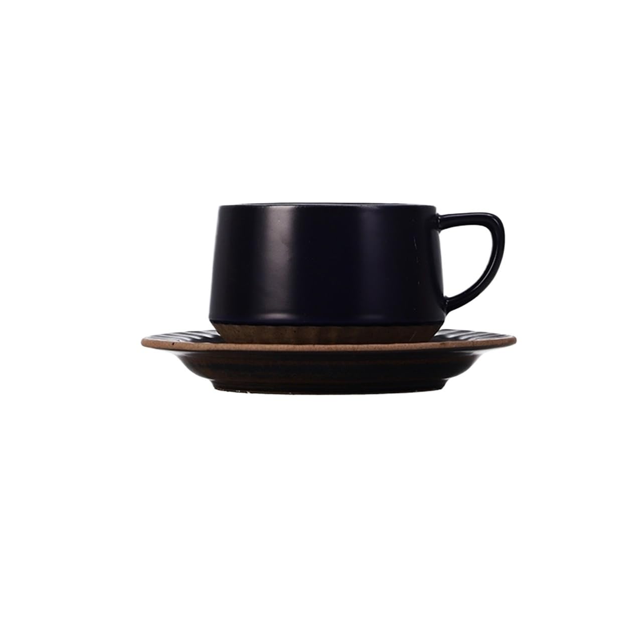 Taza de café de cerámica negra retro para disfrutar de tus mañanas de hogar y oficina de 300 ml