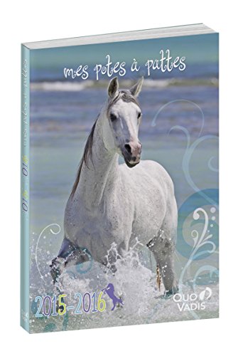 QUO VADIS Agenda Scolaire Textagenda 12 x 17 cm MES POTES À PATTES Modèle CHEVAL
