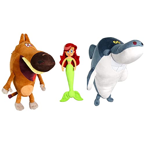 Zig & Sharko Plush Dolls Bundle - 12' Officially Licensed Stuffed Toys for Kids, Including Zig, Sharko, and Marina