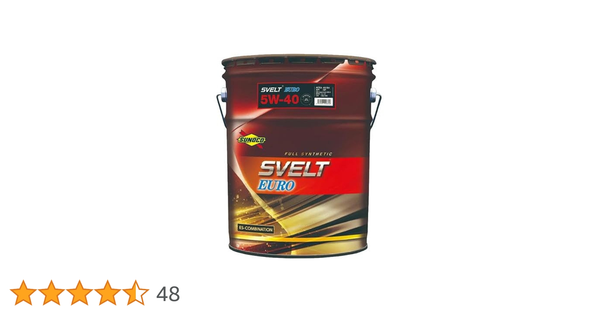 Amazon | SUNOCO エンジンオイル Svelt EURO 5W-40 20L 全合成