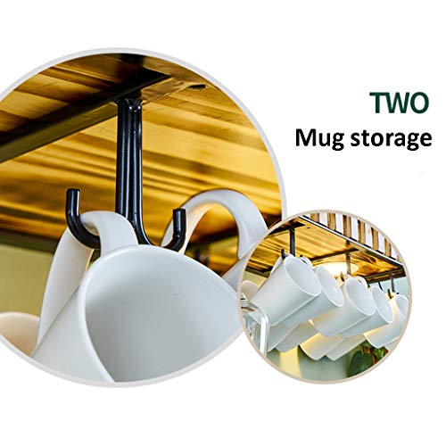 Étagère à bouteilles de vin murale 60cm en métal style bar industriel rétro