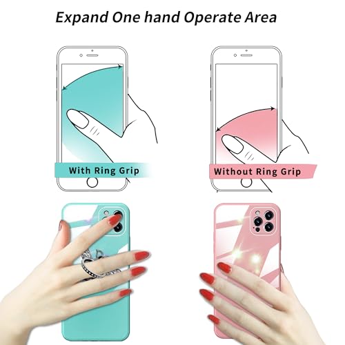 Anneau de support pour téléphone TACOMEGE en cristal compatible iPhone Android - 4