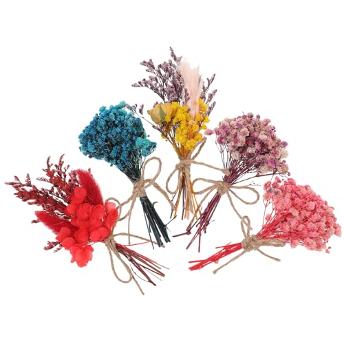 Mini ramillete de flores secas 5 piezas Healeved miniatura 1