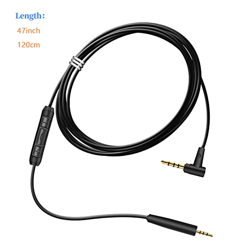 Bingle AC-QC25 Headphones Replacement Audio Cable Cord For Bose Qc25, Qc35, Quietcomfort 25, Quietcomfort 35, Oe2 & Oe2I, 2.5Mm To 3.5Mm On-Ear Headphones Wire Inline Mic/Remote Control thumb #4