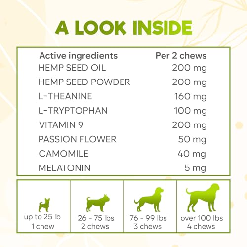 Image of ZENO Hemp Calming Chews for Dogs Anxiety - 150 pcs - Melatonin for Stress Relief, Travel, Check-ups, Barking or Grooming - Dog Calming Treats - Beef Flavor