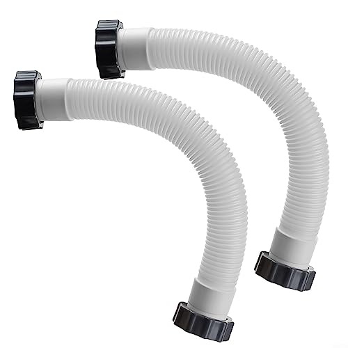 2 mangueras para bomba de filtro de arena para piscina 11535, manguera de conexión, manguera de repuesto, diámetro de 38 mm, 150 cm, para bombas de filtro de arena para Intex y sistemas de agua salada
