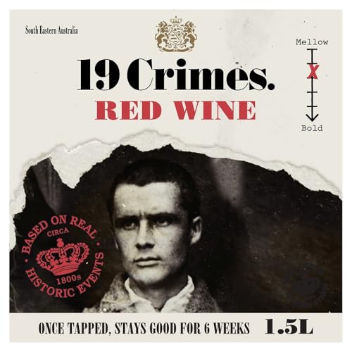 19 Crimes Red Wine Box from South Eastern Australia, 1500ml (alcohol content and Packaging may vary)