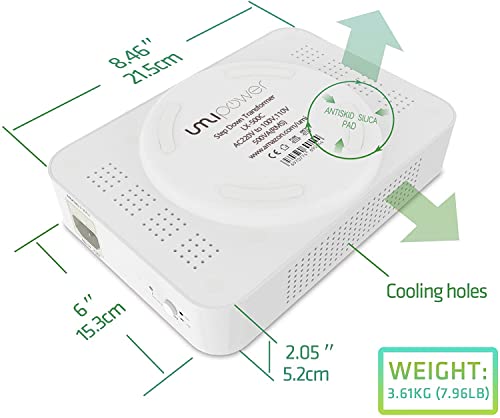UMI Step Down Voltage Converter, 220V to 110V, 500W, Good Transformer for Overseas Travel4