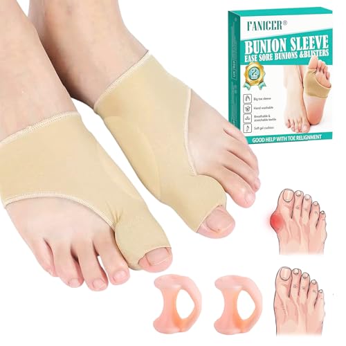 Tpubmity 2PCS Chaussettes Hallux Valgus, Orthese Hallux Valgus, Separateur Orteil, Avec 2pcs petits manchons d'orteils, élastique et Doux Chaussettes...