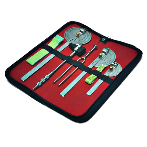 Image of AVIS Medical Tool Kit With Set Of 3 Goniometer, Knee Hammer, ⁠256Hz Tuning Fork, Measuring Tape and Torniquet Belt | Medical Kit | Physiotherapy Kit (7 Items in one Medical Set)
