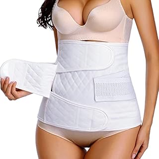 Paz Wean Abdominal Binders Post Surgery C Section Recovery Belt Girdle Support Postpartum Csection Belly Band White