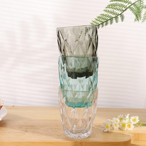 Miniatura 3 de Tresv Set De 6 Vasos Colores O Transparente, Vaso De Cristal Agua De 300 Ml, Vaso De Agua Y Bebidas, Aptos Para Lavavajillas Transparente