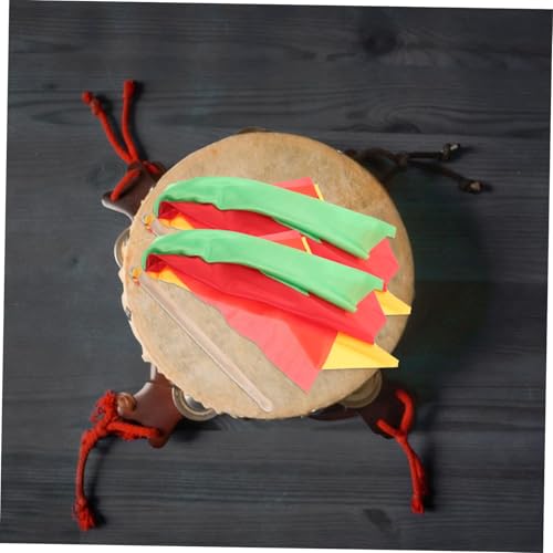 Par de baquetas de madera coloridas con bufandas miniatura 5