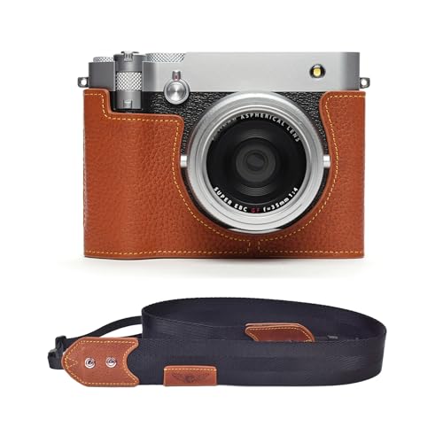 TP Original FUJIFILM GFX100RF ��p �n���h���C�h+R�J�����X�g���b�v �{�v �{�f�B�P�[�X �n�[�t�J�����P�[�X �o�b�O �J�o�[ �d�r�����֗� ��ʊJ�� ���� ��p�Ή��J�����J�o�[ (�Ԓ��F)