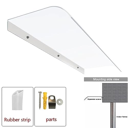 Auvent de porte transparent : finie la pluie sur le seuil avec ce polycarbonate de 3.5mm - 5