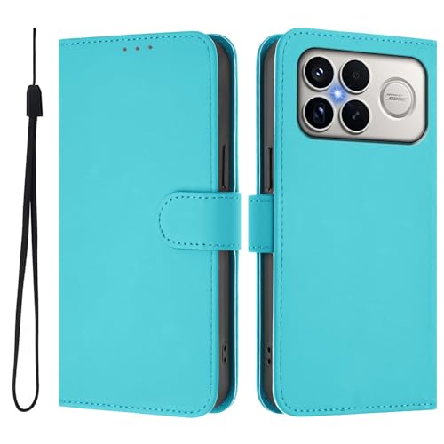 �X�}�z�P�[�X �Ή��@�� for Xiaomi Poco F8 Ultra 5G,�Ή��@�� for Redmi K90 Pro Max 5G �t���b�v�X�^���h�J�[�h�X���b�g [PU���U�[ + �V�F��] LakeBlue