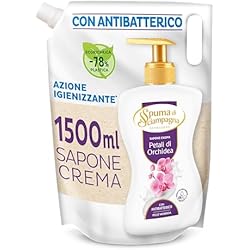 Despachador De Jabon Liquido Para Manos Spuma Di Sciampagna Ecorecarga - Jabón líquido manos amatista y orquídea, 1500 ml