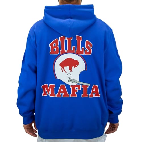 Sudadera Buffalo Bills Mitchell & Ness con capucha gris para aficionado 2