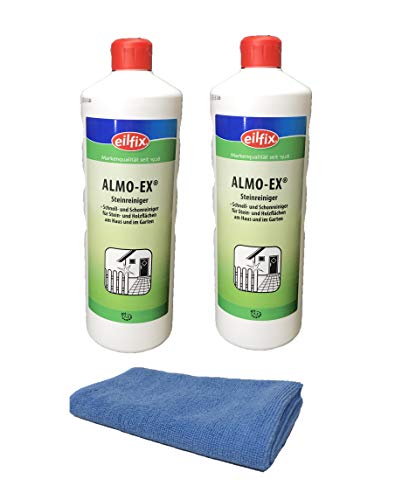 Preisvergleich Produktbild Becker Chemie Almo-Ex Steinreiniger Algenentferner Moosvernichter Grünbelagentferner (2X 1 Liter Almo-Ex)