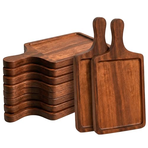 Tabla de cortar de madera ébano con mango, pack de 10 miniatura 1