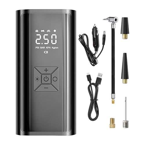 Inflador De Neumáticos - Compresor De Aire Digital Inteligente Inalámbrico | Bomba Eléctrica Portátil Con Pantalla De Visualización, Inflado Rápido Para Coche, Bicicleta, Motocicleta, RV, Camión, Camp