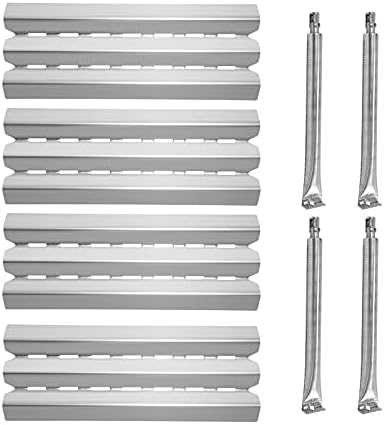 Damile Grill Heat Plates Shield Burner Cover Flame Tamer Gas Grill Burner Pipe Tube BBQ Gas Grill Replacement Parts for Broil King 9221-64, 9225-64, 9235-24, 9615-54, Baron 440, Baron 490, Baron 590