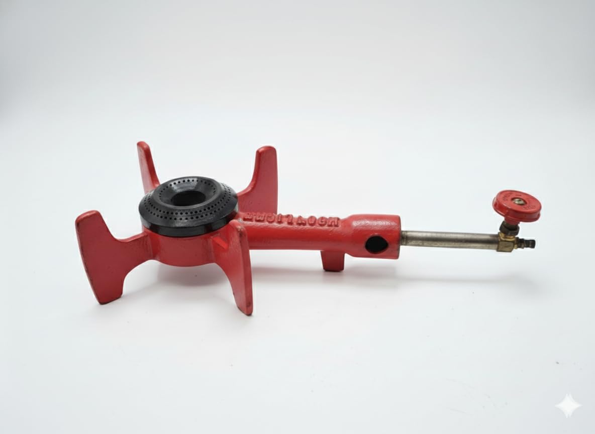 Heavy Duty Commercial Gas Bhatti Stove with 5 Feet Hose Pipe and 2 Clamps | High Pressure Single Burner Chulha for Catering, Hotel & Outdoor Cooking-picture-20