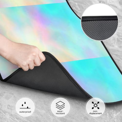 Alfombrillas de coche para renovar el interior juego de neopreno arcoíris universal 4