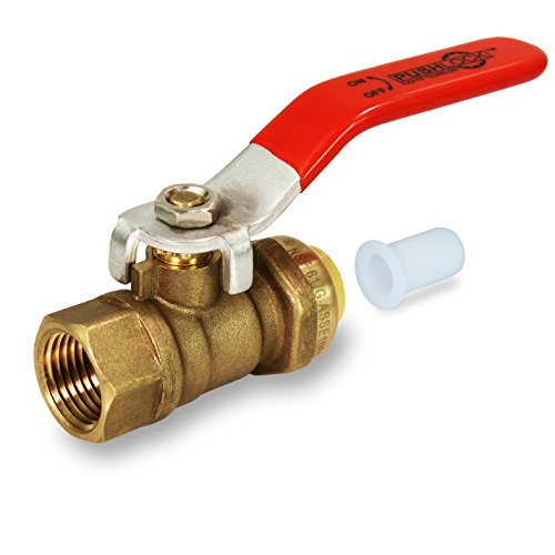 Everflow Supplies Pushlock UPBVF12 1/2 Inch Push X Female Ball Valve for Push-Fit Valve, Full Port Ball Valve Design w/Single Lever Heavy Duty Rust Resistant Handle, Forged Brass Construction - Thumbnail 2