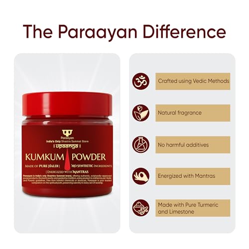 Image of Organic Kumkum Powder | Pure Haldi Kumkum for Pooja & Tilak | Natural, Chemical-Free, Skin-Friendly & Bright Red | Perfect for Daily Worship, Aarti, Festivals & Temple Use