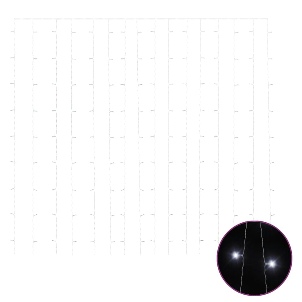 Produkty domowe - Kurtyna LED Łańcuch świetlny 3 x 3 m 300 LED Zimna biel 8 funkcji