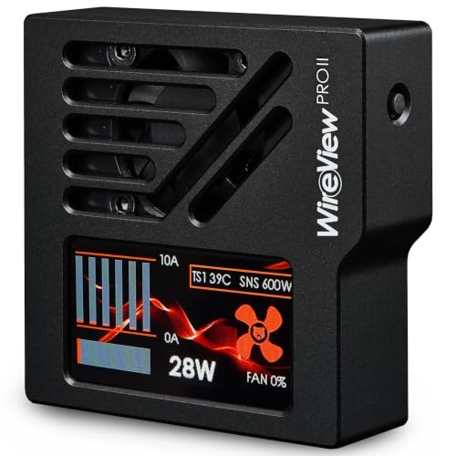 Thermal Grizzly WireView Pro II GPU Black Normal - Urządzenie do monitorowania GPU dla kart graficznych 12V-2x6 i 12VHPWR z monitorowaniem prądu na pin i wyświetlaczem TFT-IPS oraz 90-stopniowym