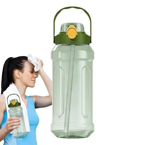 Generisch Botella de agua de viaje, gimnasio, botella de agua – Vaso para senderismo | Botella de agua deportiva ligera con doble salida para beber y escala para el entrenamiento de viajes camping