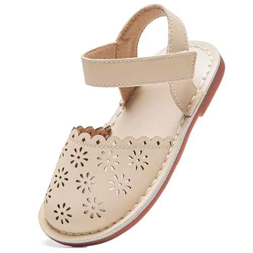 Image of Felix & Flora Toddler Girls Sandals Soft Rubber Princess Flat Shoes Flower Girl Shoes