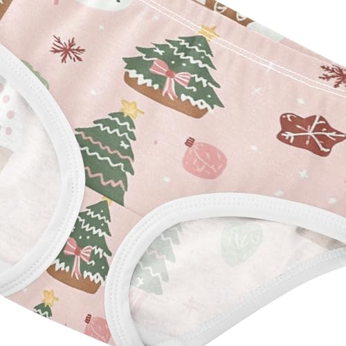 Christmas Gingerbread House Girls' Underwear Breathable Material Comfort Color for Kids in Sizes 2T,3T, 4T, 5T, 6Y and 8Y4