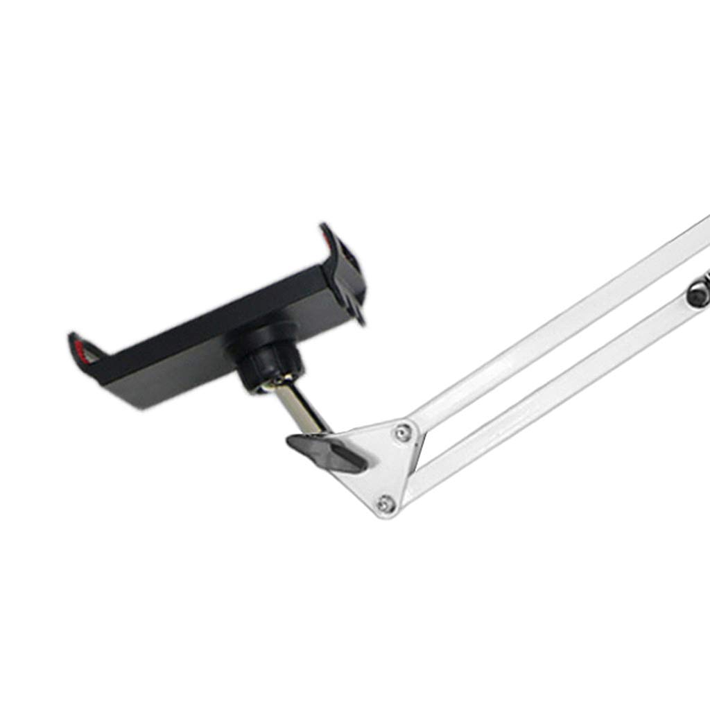 Juego de 2 soportes flexibles para teléfono y tableta, brazo largo, montaje de 360 grados para cama, escritorio, color blanco