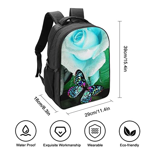 Mochila escolar mariposa con gran compartimento de 40cm resistente 2