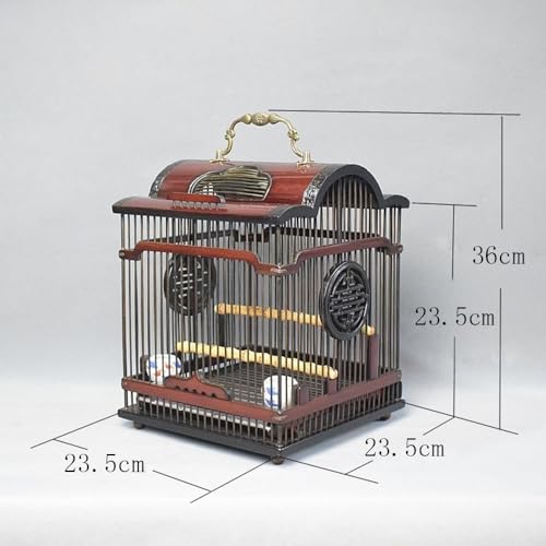 Jaula para pájaros desmontable estilo chino cuadrada portátil para uso doméstico 3