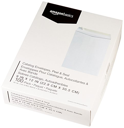 Amazon-Basics-Catalog-Mailing-Envelopes-Peel-Seal-9x12-Inch-100-Pack-White