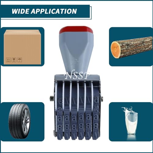 Image of Number Stamp (Incl. ?, Kg, Gm, No.) - 6 Digits(Without Pad /Manual /Rolling Bands)(Pack Of-1)
