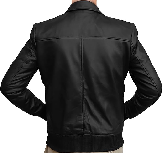 Image of Zulin Happy Days Classic Leather Jacket, Henry Winkler Brown Real Leather Jacket, Fonzie Bomber Leather Jacket Men